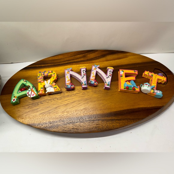 Mary Engelbreit Ink Vintage Alphabet Letter A Resin Artist Paint Apple 1999 - Picture 1 of 7